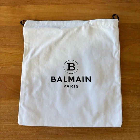 Balmain White Logo Drawstring Bag - Picture 2 of 6